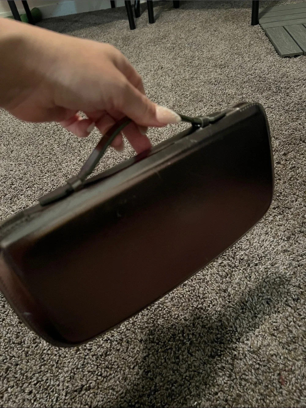 Vintage Perrin Paris Olive Leather Travel Wallet